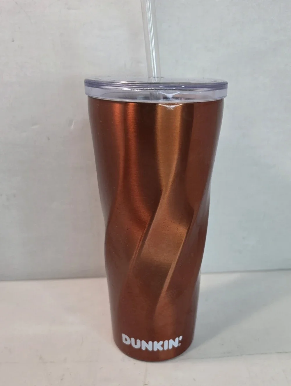 Dunkin' Donuts Fall 2022 Collection 24 oz Bronze Insulated Swirl Tumbler.